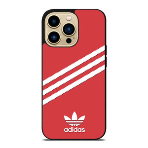 ADIDAS ORIGINALS STRIPES SCARLET RED iPhone 14 Pro Max Case Cover