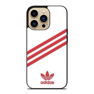 ADIDAS ORIGINALS STRIPES WHITE RED iPhone 14 Pro Max Case Cover