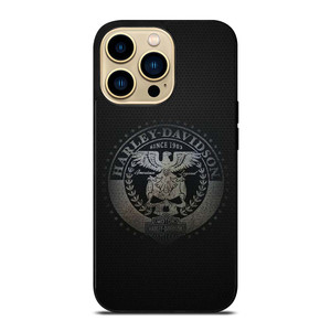 HARLEY DAVIDSON MOTORCYCLES COMPANY CARBON LOGO iPhone 14 Pro Max Case Cover