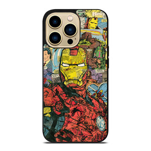 IRON MAN COMIC COLLAGE iPhone 14 Pro Max Case Cover