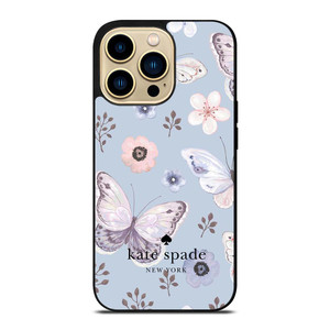 KATE SPADE NEW YORK LOGO BUTTERFLY PATTERN iPhone 14 Pro Max Case Cover