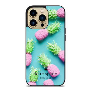 KATE SPADE NEW YORK LOGO SUMMER PINEAPPLE ICON iPhone 14 Pro Max Case Cover