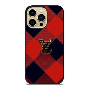 LOUIS VUITTON LV LOGO PATTERN RED iPhone 14 Pro Max Case Cover