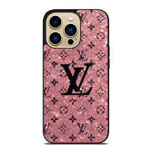 LOUIS VUITTON LV LOGO PINK SPARKLE iPhone 14 Pro Max Case Cover