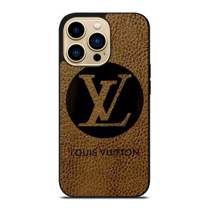 LOUIS VUITTON PARIS LV LOGO LEATHER iPhone 14 Pro Max Case Cover