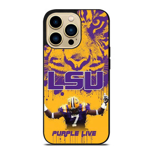 LSU TIGERS LOUISIANA STATE UNIVERSITY PURPLE LIVE iPhone 14 Pro Max Case Cover