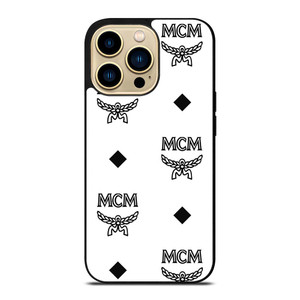 MCM WORLDWIDE LOGO WHITE iPhone 14 Pro Max Case Cover