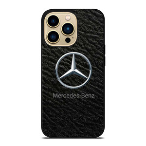 MERCEDES BENZ LOGO ON LEATHER iPhone 14 Pro Max Case Cover