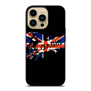 OASIS BAND ROCK BRITISH FLAG iPhone 14 Pro Max Case Cover