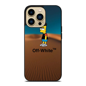 OFF WHITE BART SIMPSONS iPhone 14 Pro Max Case Cover