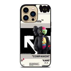 OFF WHITE KAWS COMPANION iPhone 14 Pro Max Case Cover