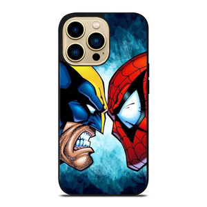 SPIDERMAN VS WOLVERINE MARVEL COMICS iPhone 14 Pro Max Case Cover