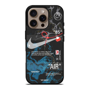 NIKE AIR JORDAN OFF WHITE BLACK MARBLE iPhone 16 Pro Case Cover NIKE AIR JORDAN OFF WHITE BLACK MARBLE iPhone 16 Pro Case Cover