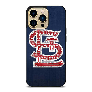 ST. LOUIS CARDINALS BASEBALL WOODEN LOGO iPhone 14 Pro Max Case Cover