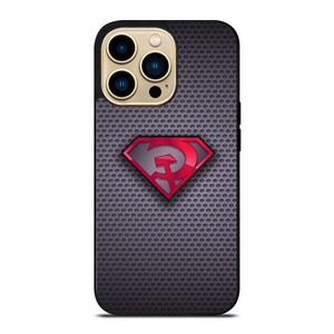 SUPERMAN RED SON LOGO CARBON iPhone 14 Pro Max Case Cover