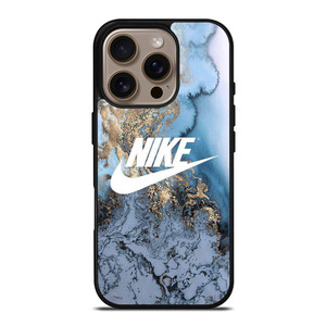 NIKE LOGO BLUE MARBLE iPhone 16 Pro Case Cover