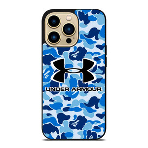 UNDER ARMOUR BLUE CAMO BAPE iPhone 14 Pro Max Case Cover