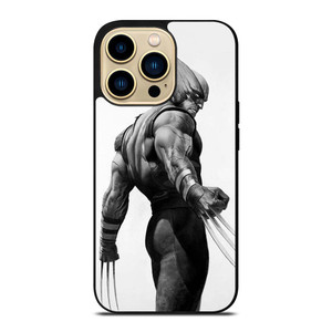 WOLVERINE X-MEN BLACK WHITE ART iPhone 14 Pro Max Case Cover