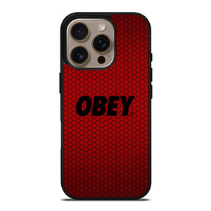OBEY CLOTHING LOGO RED CARBON iPhone 16 Pro Case Cover OBEY CLOTHING LOGO RED CARBON iPhone 16 Pro Case Cover