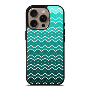 OMBRE TEAL CHEVRON iPhone 16 Pro Case Cover OMBRE TEAL CHEVRON iPhone 16 Pro Case Cover