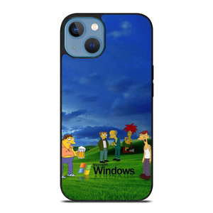 MICROSOFT WINDOWS THE SIMPSONS iPhone 13 Case Cover