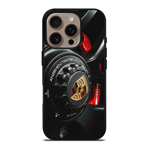 PORSCHE LOGO CAR ON RIM iPhone 16 Pro Case Cover