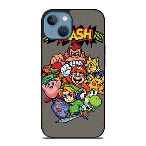 NINTENDO GAME CHARACTER SUPER SMASH BROSS AND FRIENDS iPhone 13 Case Cover