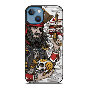 PIRATE STICK TO YOUR GUNS TATTOO iPhone 13 Case Cover