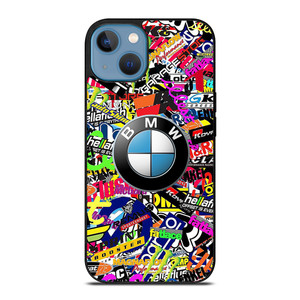 STICKER BOMB BMW LOGO iPhone 13 Case Cover