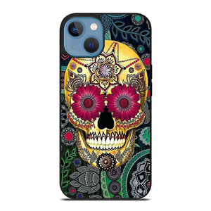 SUGAR SKULL TATTOO FLOWER iPhone 13 Case Cover