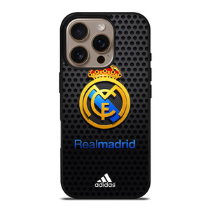 REAL MADRID FC METAL LOGO iPhone 16 Pro Case Cover REAL MADRID FC METAL LOGO iPhone 16 Pro Case Cover