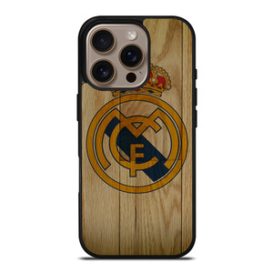 REAL MADRID FC WOODEN iPhone 16 Pro Case Cover REAL MADRID FC WOODEN iPhone 16 Pro Case Cover