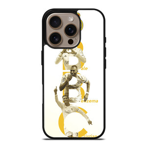 REAL MADRID TRIO BBC iPhone 16 Pro Case Cover REAL MADRID TRIO BBC iPhone 16 Pro Case Cover