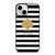 KATE SPADE NEW YORK GOLD LOGO STRIPES PATTERN iPhone 13 Mini Case Cover