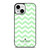 KATE SPADE NEW YORK LOGO GREEN CHEVRON PATTERN iPhone 13 Mini Case Cover