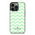 KATE SPADE NEW YORK LOGO GREEN CHEVRON PATTERN iPhone 13 Pro Case Cover
