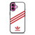 ADIDAS ORIGINALS STRIPES WHITE RED iPhone 16 Plus Case Cover