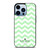 KATE SPADE NEW YORK LOGO GREEN CHEVRON PATTERN iPhone 13 Pro Max Case Cover