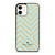 KATE SPADE NEW YORK LOGO GOLDEN GREEN CHEVRON PATTERN iPhone 12 Case Cover