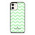 KATE SPADE NEW YORK LOGO GREEN CHEVRON PATTERN iPhone 12 Case Cover