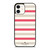 KATE SPADE NEW YORK STRIPES RED WHITE iPhone 12 Case Cover