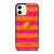 KATE SPADE NEW YORK YELLOW PINK STRIPES GLITTER iPhone 12 Case Cover