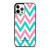 KATE SPADE NEW YORK LOGO GREEN PINK CHEVRON PATTERN iPhone 12 Pro Case Cover