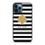 KATE SPADE NEW YORK GOLD LOGO STRIPES PATTERN iPhone 12 Pro Max Case Cover