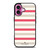 KATE SPADE NEW YORK STRIPES RED WHITE iPhone 16 Plus Case Cover