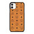 MCM WORLD WIDE BROWN LEATHER iPhone 11 Case Cover