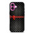 LOUIS VUITTON LV LOGO PATTERN RED RIBBON iPhone 16 Plus Case Cover LOUIS VUITTON LV LOGO PATTERN RED RIBBON iPhone 16 Plus Case Cover