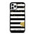 KATE SPADE NEW YORK LOGO GOLDEN POLKADOTS STRIPES PATTERN iPhone 11 Pro Case Cover