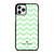 KATE SPADE NEW YORK LOGO GREEN CHEVRON PATTERN iPhone 11 Pro Case Cover
