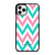 KATE SPADE NEW YORK LOGO GREEN PINK CHEVRON PATTERN iPhone 11 Pro Case Cover